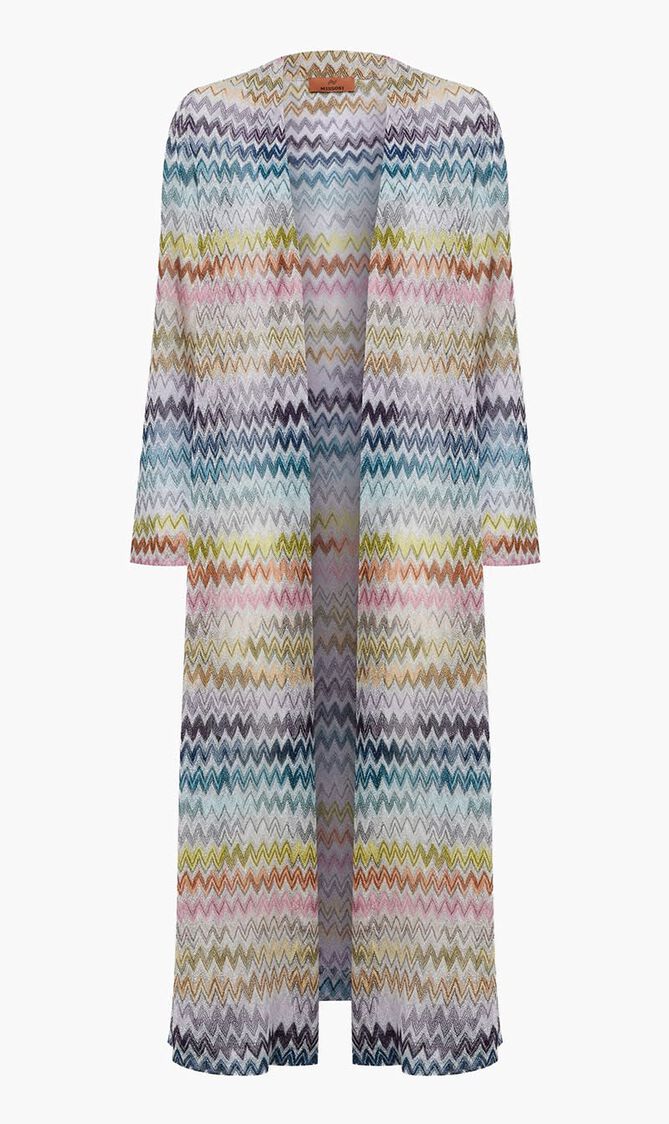 Zig Zag Long Cardigan