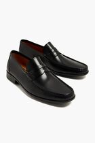 Penny-slot Leather Loafers
