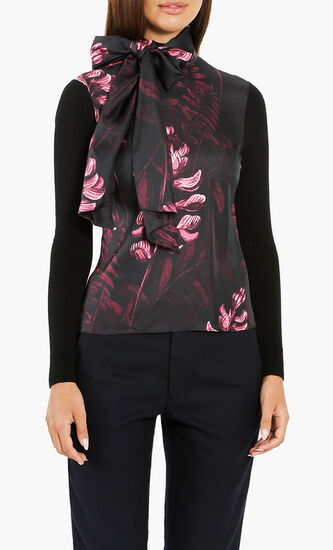 Bekiina Silk Splendour Tie-Neck Top