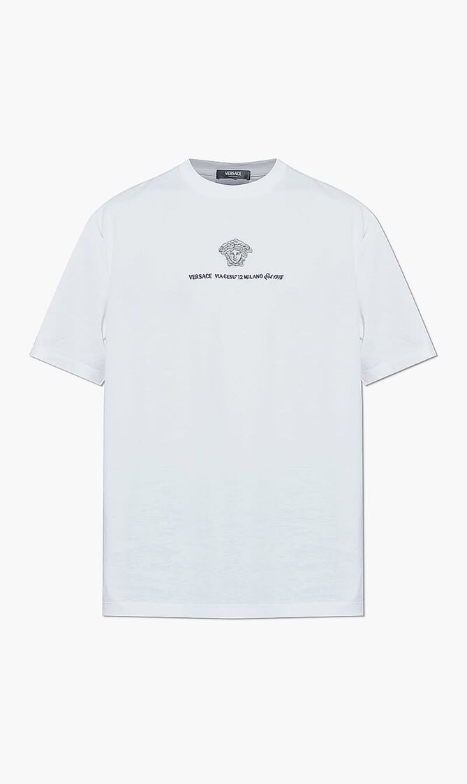 T-SHIRT COMPACT COTTON JERSEY FABRIC + MEDUSA BRANDING EMBROIDERY