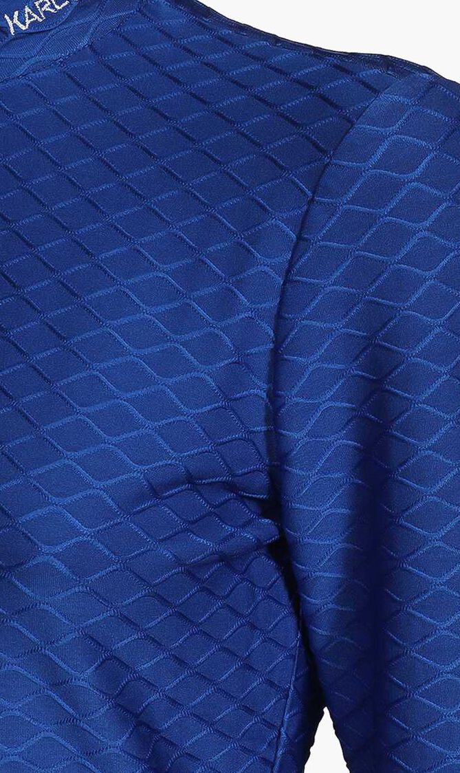 Texture Mock Neck Top