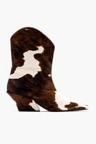 Pony hair ankle boots