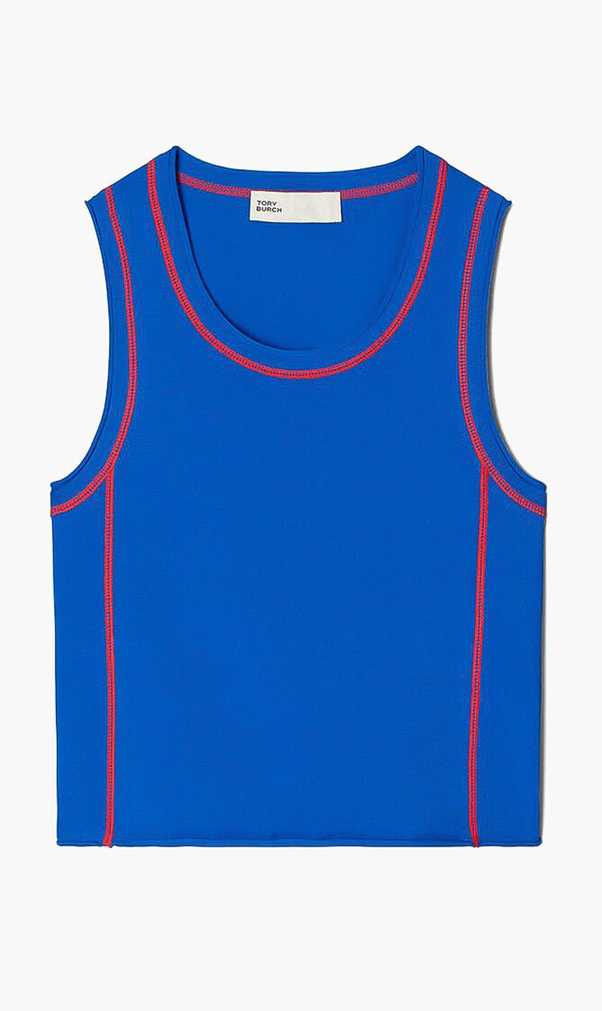 Viscose Cropped Knit Tank Top