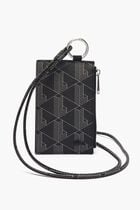 The Blend Grained Monogram Print Card Holder