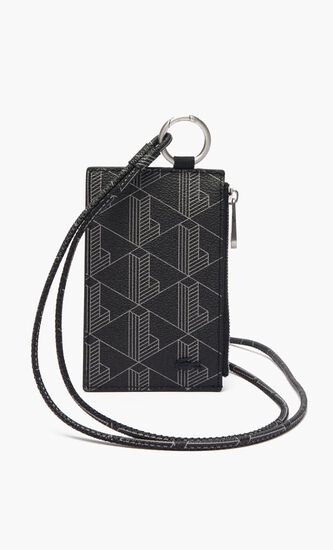 The Blend Grained Monogram Print Card Holder The Blend Grained Monogram Print Card Holder