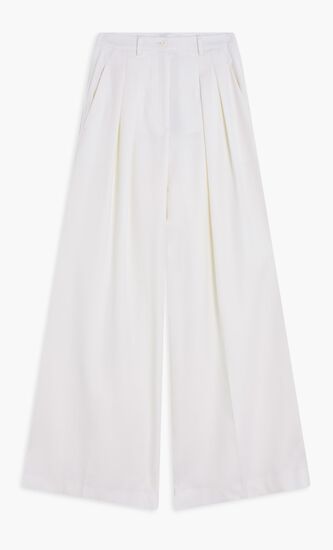 Wool Gabardine Palazzo Trouser