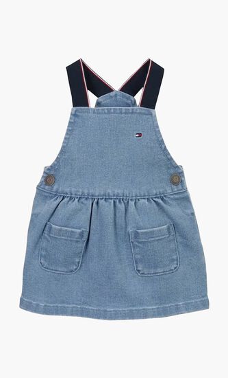 DENIM DUNGAREE DRESS