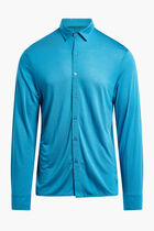 قميص جيرسيه بأكمام طويلة ولون سادة