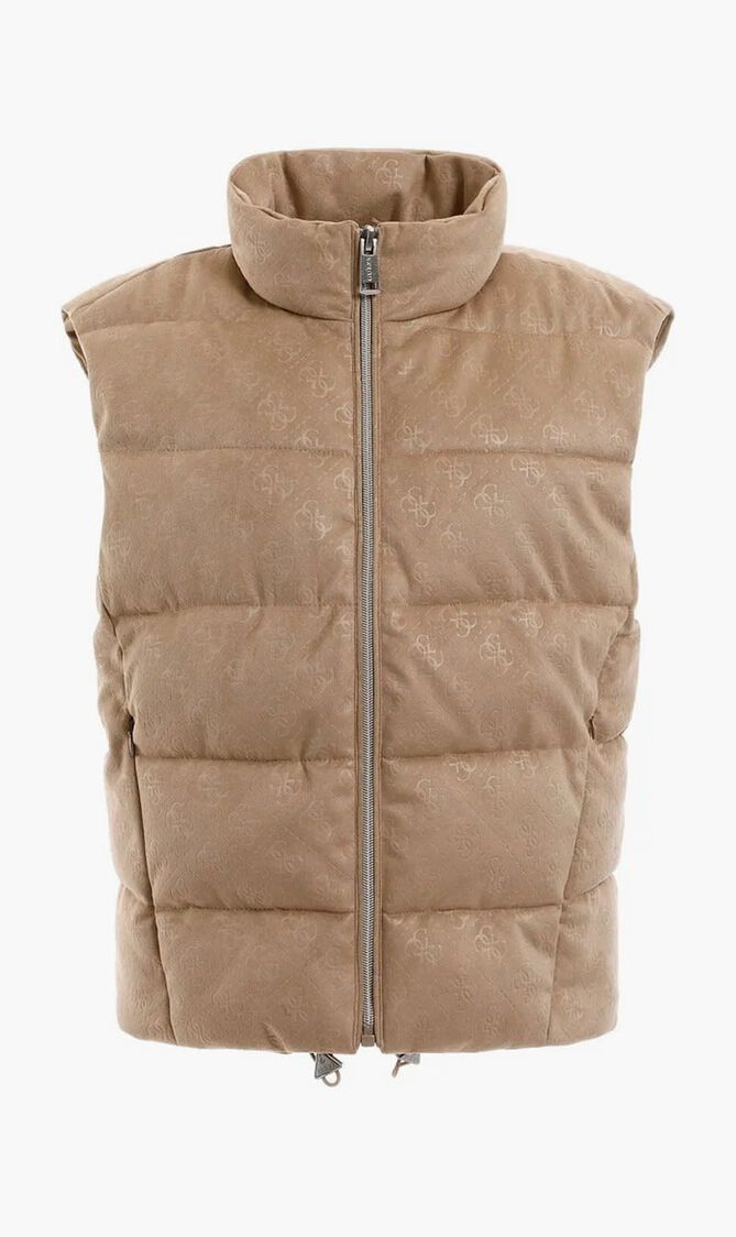 Jole Suede Puffer Vest