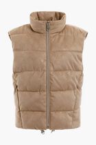 Jole Suede Puffer Vest
