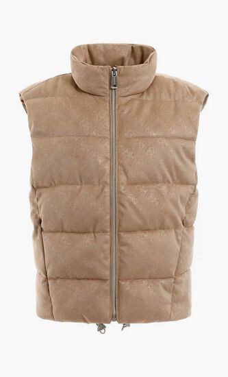 Jole Suede Puffer Vest
