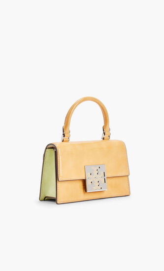 BON BON TEXTURED PATENT MINI TOP-HANDLE BAG