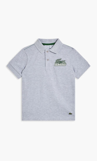 SHORT SLEEVED RIBBED COLLAR SHIRT