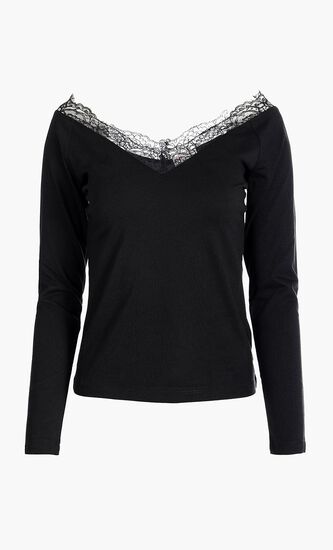 Lace Neck T-Shirt