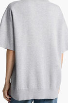 Cotton Short-Sleeve Sweater