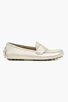 Debossed Pebbled Leather Loafers
