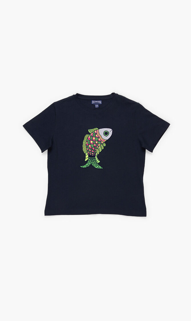 Embroidered Fish T-Shirt