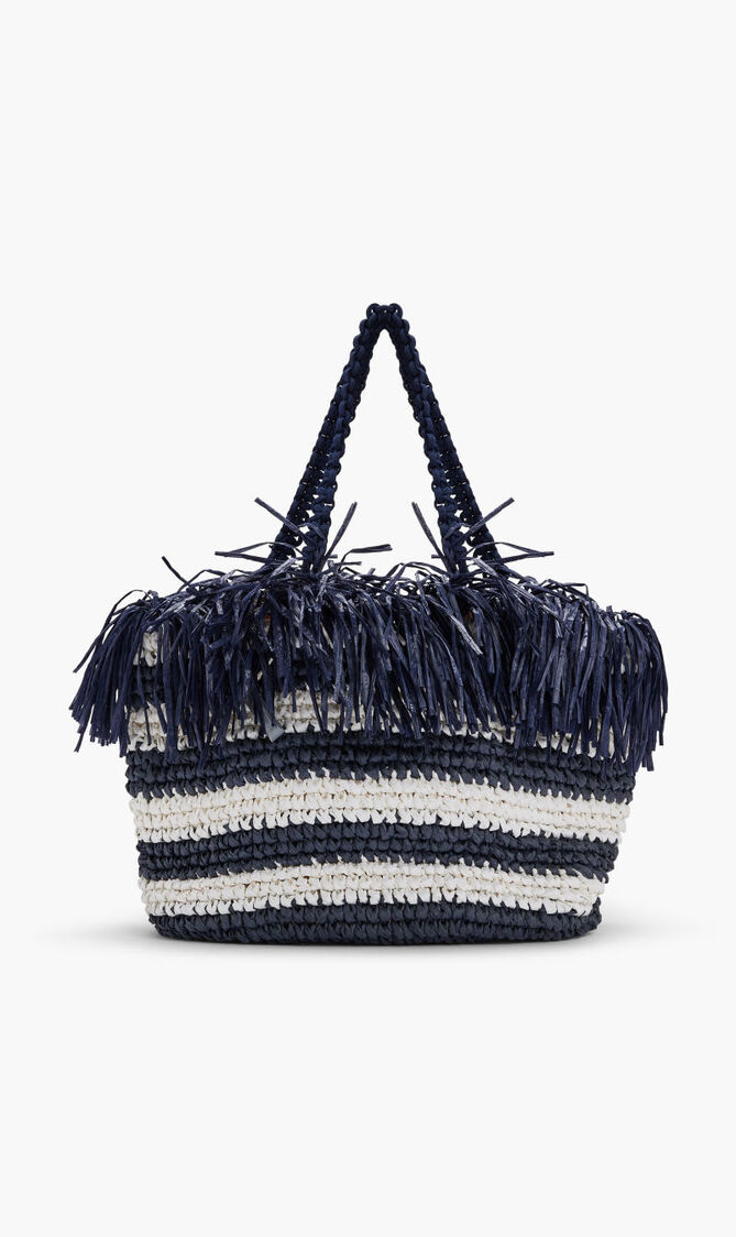 NAVY/WHITE LARGE MALIBU BEACH BAG