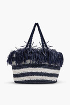 NAVY/WHITE LARGE MALIBU BEACH BAG