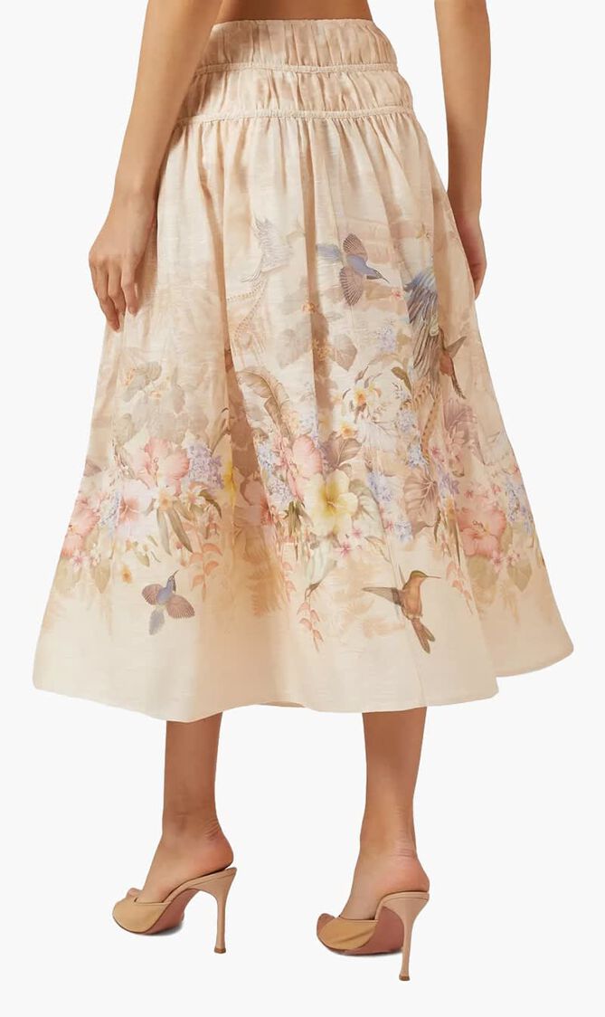 ILLUMINATE DRAWN MIDI SKIRT