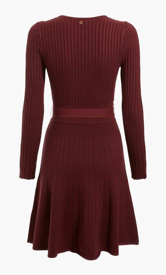 Pleated Knit Dress