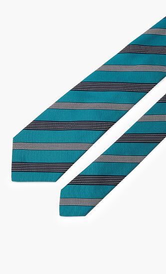 Striped Silk Woven Tie
