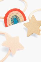 Retro rainbow hair ties