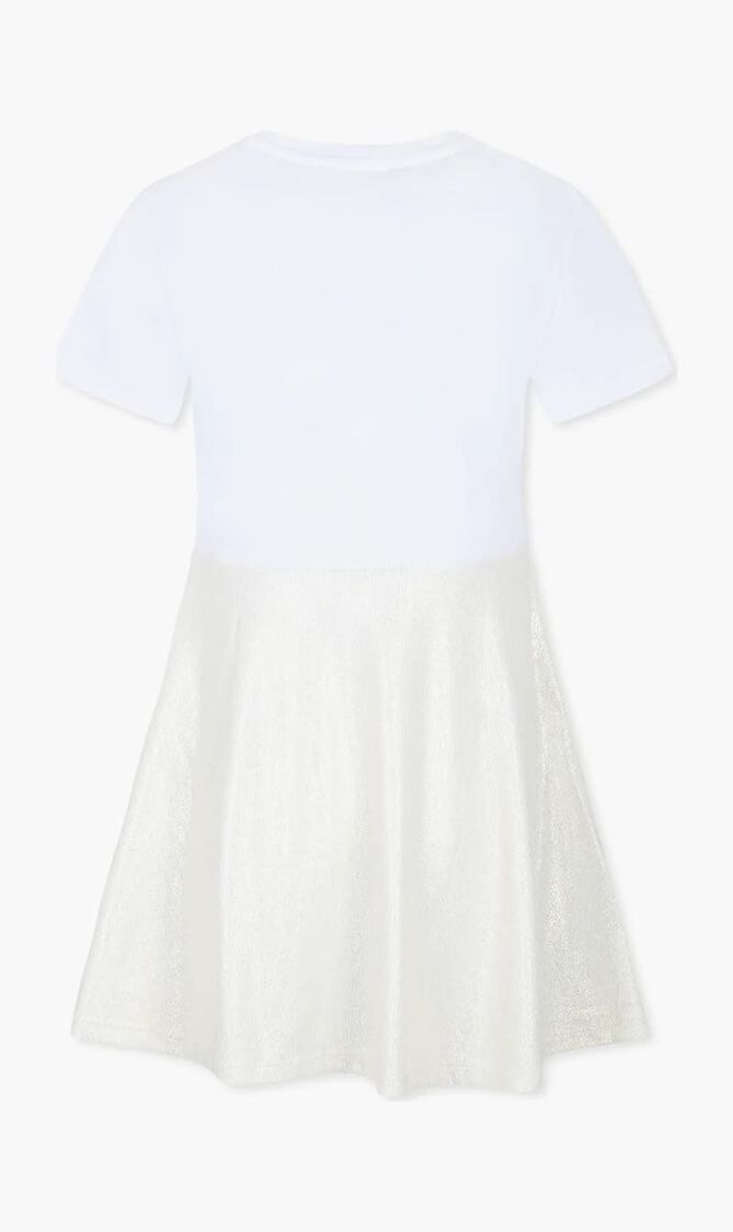 Girls White & Gold Dress