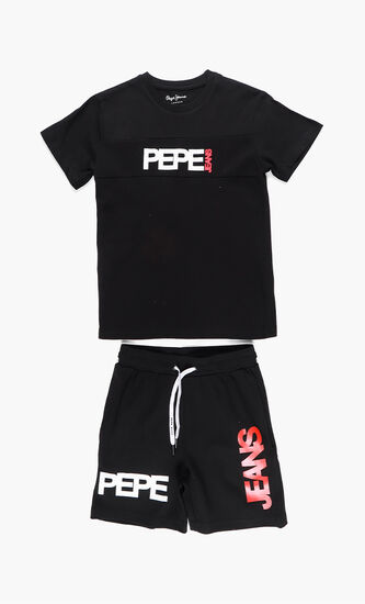 Alan Solid Jersey T-shirt and Shorts Set