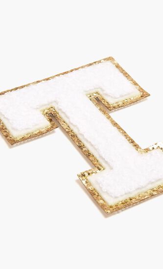 Chenille Sparkle Letter 'T' patch