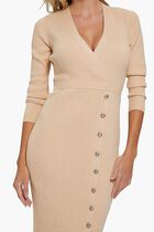 Front Button Sweater Dress