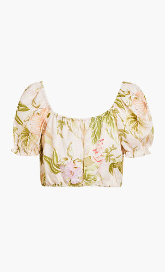 SS MAYARA PUFF SLV LINEN TOP