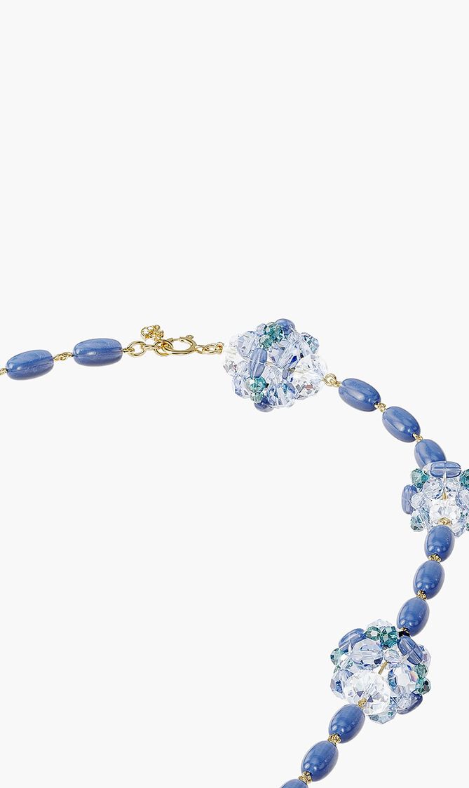 Somnia Necklace, Blue, Extra Long, Gold-Tone Plated