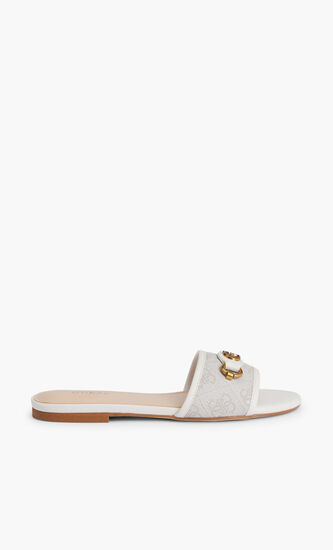 4G LOGO FLAT SANDALS