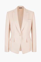 Single Breasted Wool and Silk Twill Blazer