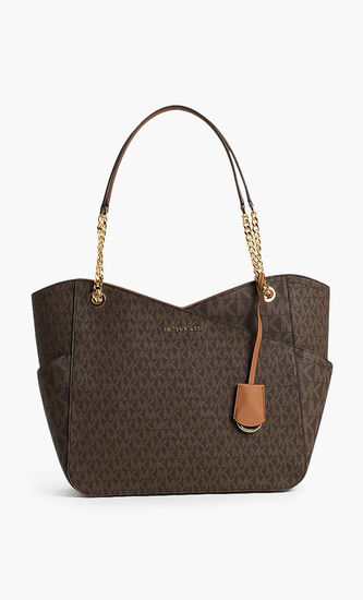 Jet Set Travel Large Logo Print Tote Bag