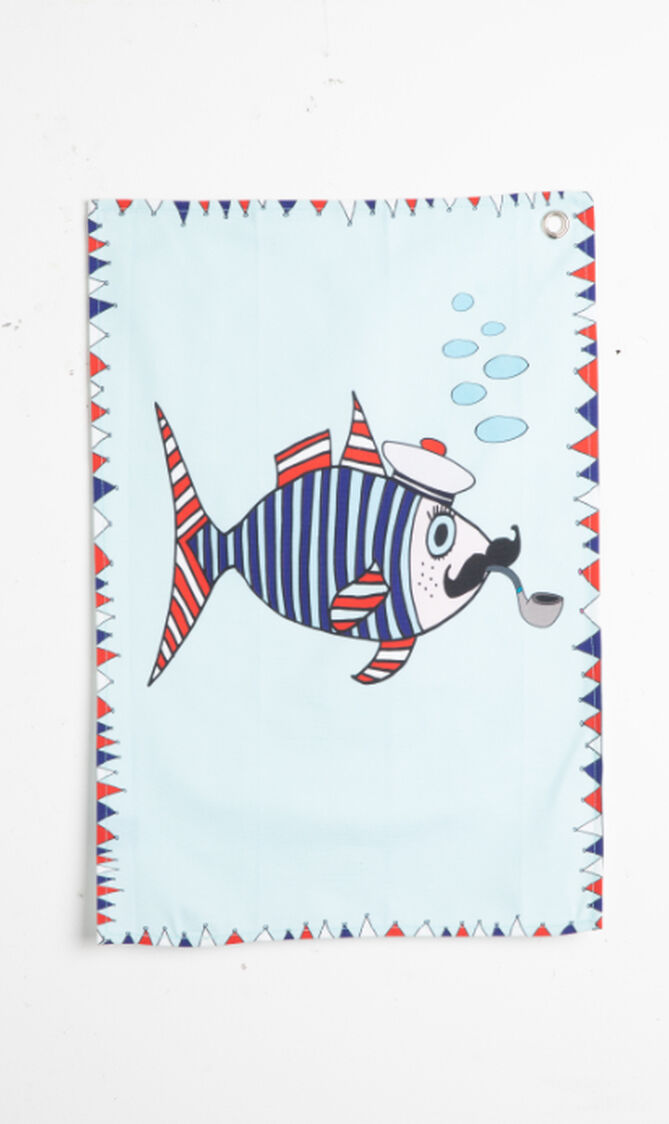 Mr. Fish Canvas Tea Towel
