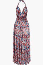 Flowers in the Sky Viscose Long Backless Dress