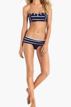 Castaway Stripe Skirted Hipster Bikini Bottom