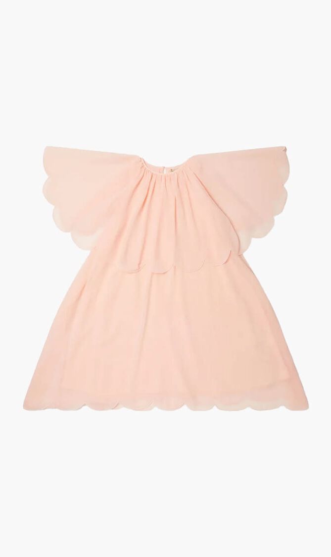 Scalloped Layer Occasion Dress