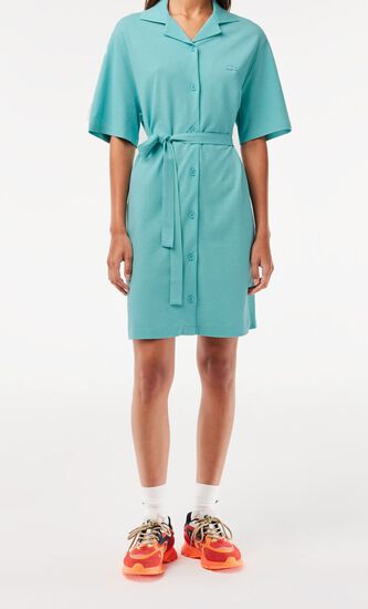 Blend Belted Button Dress