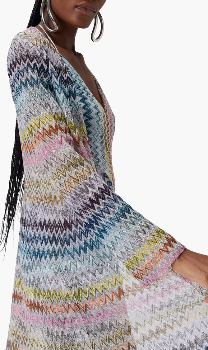 Zig Zag Long Cardigan