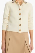 LOGO BUTTON WOOL CARDIGAN