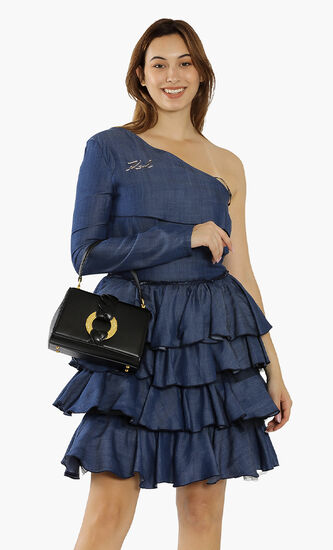 Konstantina Leather Flap Bag