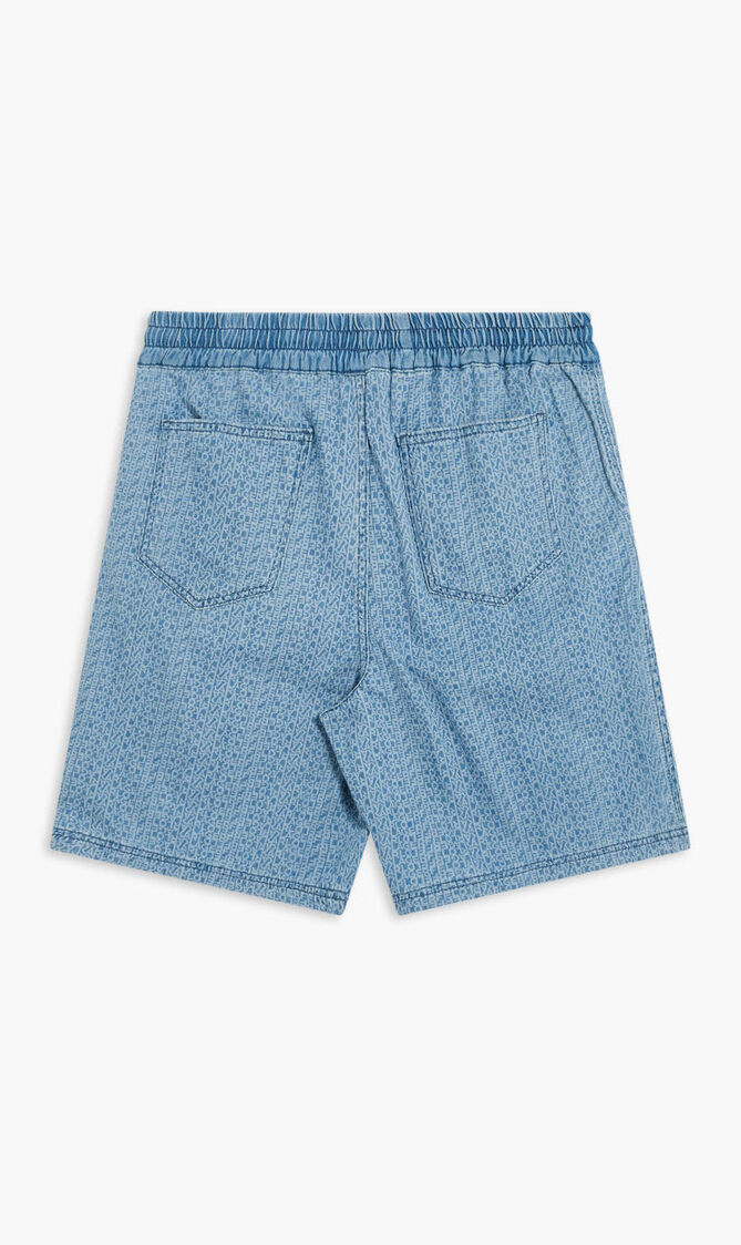 AOP LOGO DENIM SHORTS