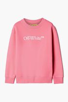 BOOKISH BIT LOGO CREWNECK FUCHSIA WHITE