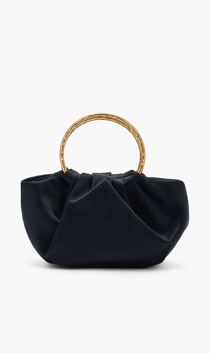 SATIN DOUBLE RING EVENING BAG