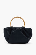 SATIN DOUBLE RING EVENING BAG