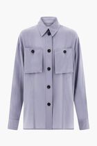 Long Sleeved Button Up Silk Shirt