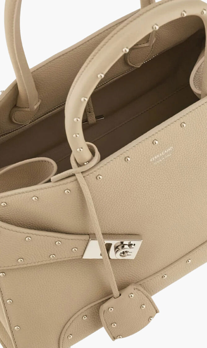 Hug Studded Medium Handbag
